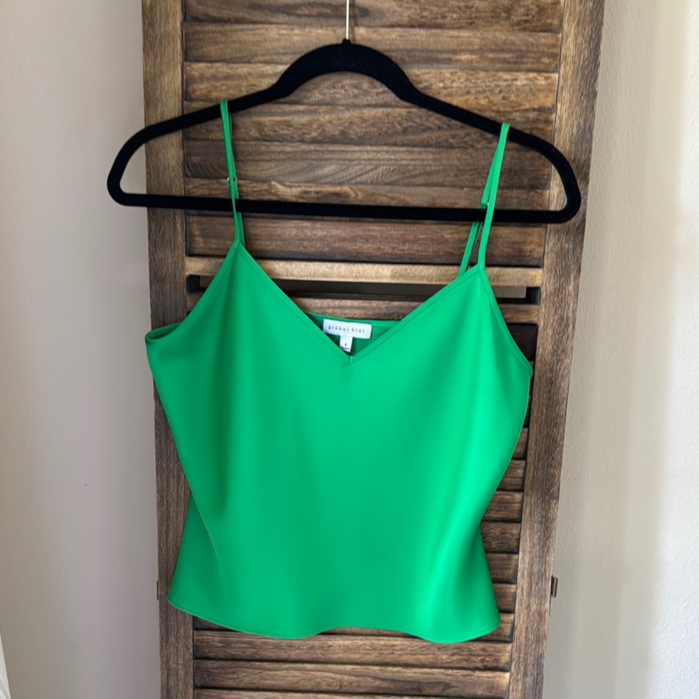 Gianni Bini Green Spaghetti Strap Top